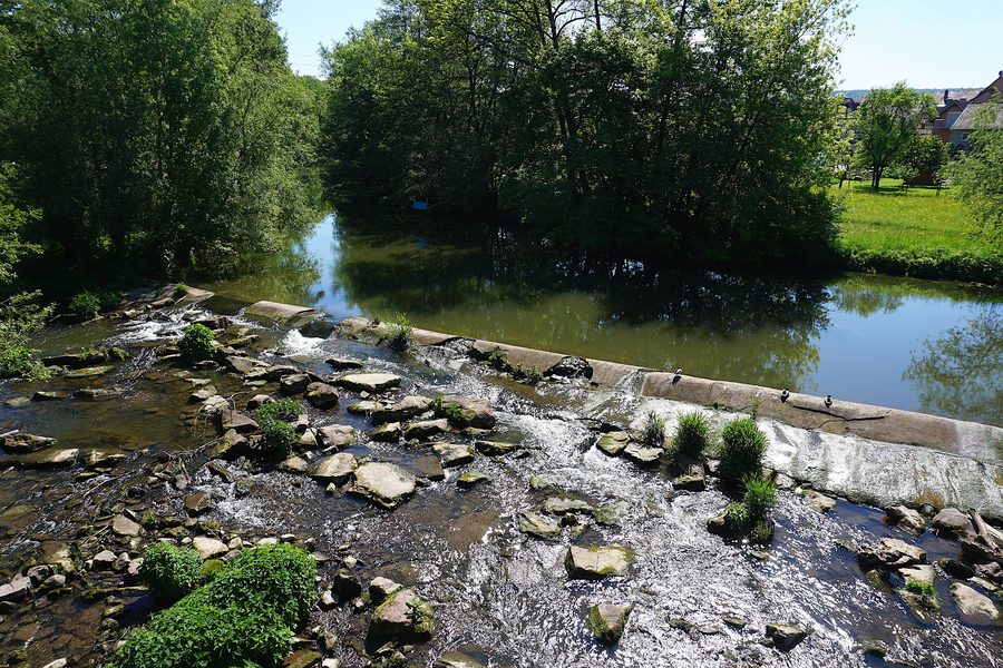 Die Fränkische Saale in Aura an der Saale