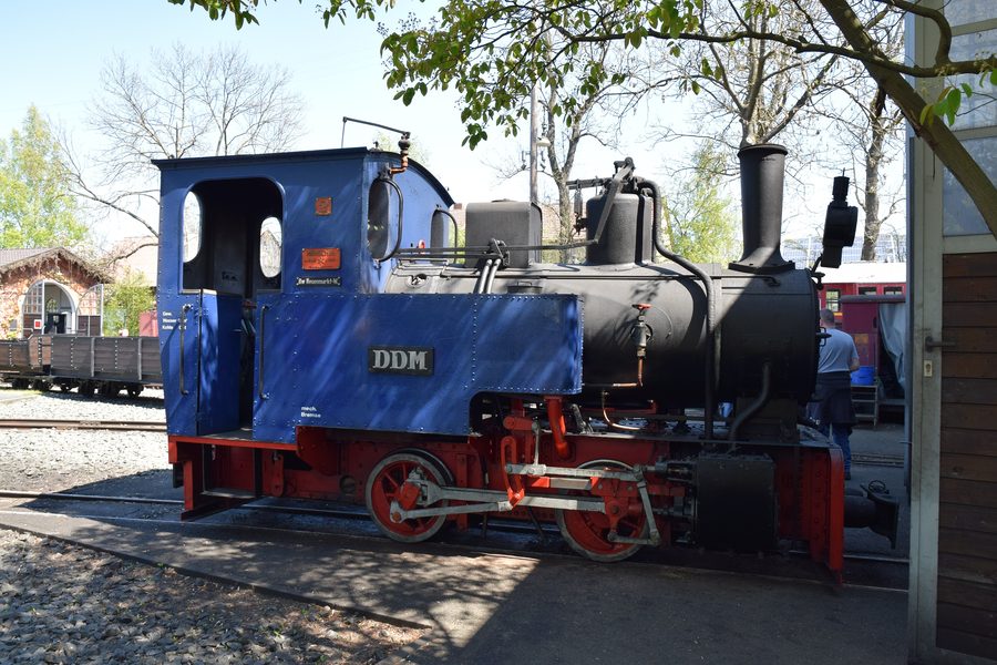 Schmalspur-Dampflokomotive im Deutschen Dampflokomotiv Museum in Neuenmarkt