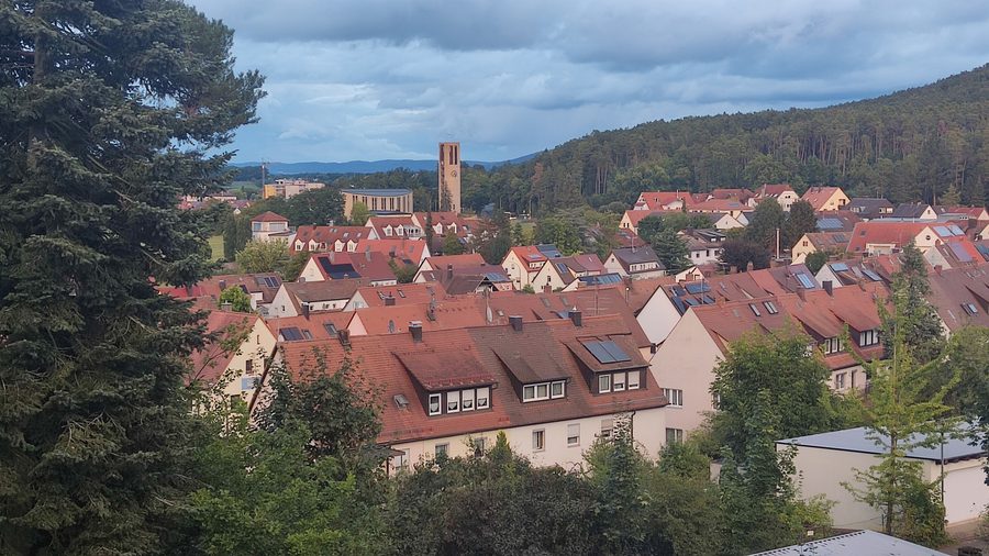 Blick auf Bubenreuth im Landkreis Erlangen-Höchstadt
