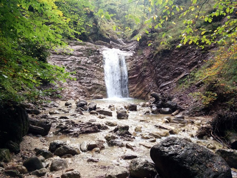 Die Schleifmühlenlaine unterhalb der Schleifmühlklamm bei Unterammergau