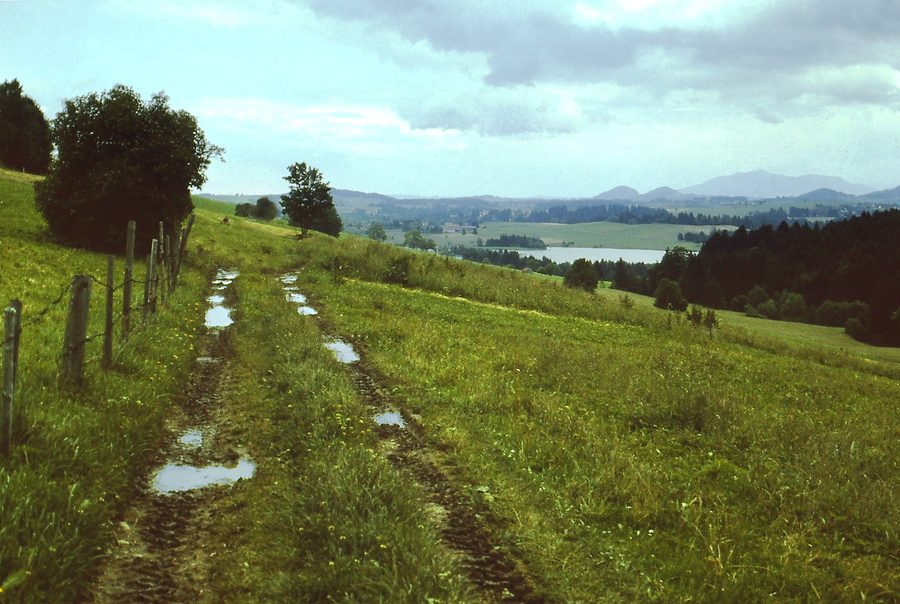 Blick aus der Umgebung von Wertach auf den Grüntensee