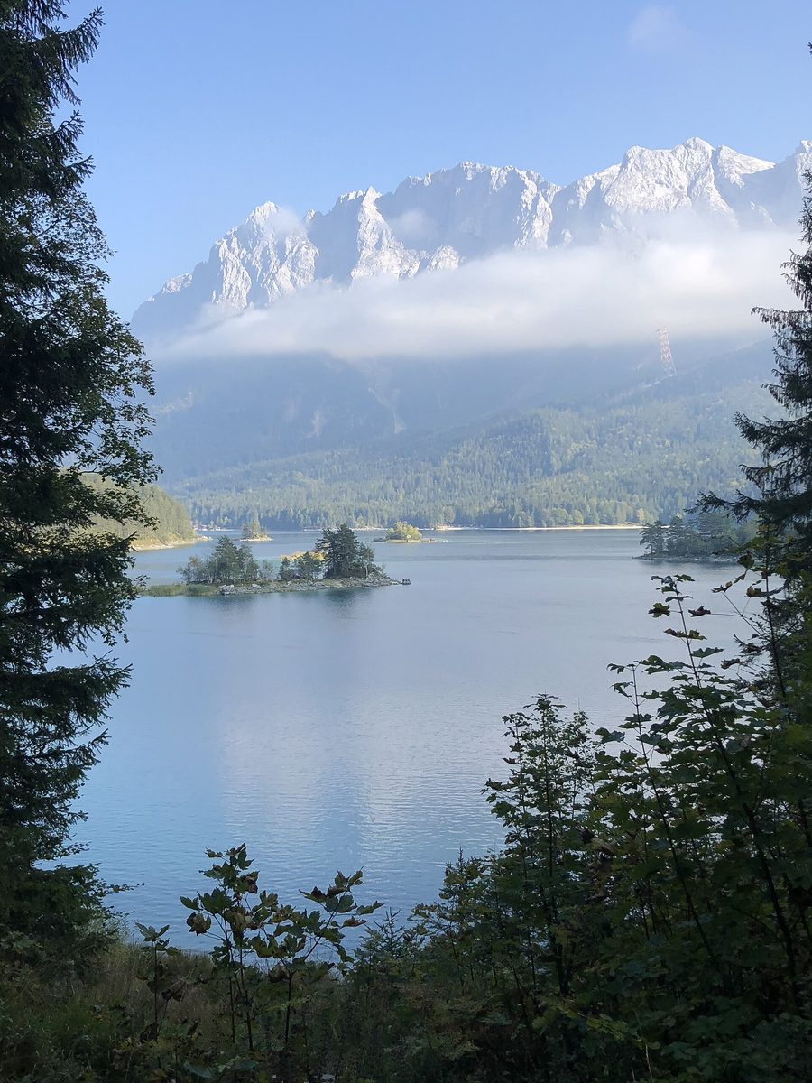 Eibsee bei Grainau mit Blick nach Nordosten auf das Wettersteinmassiv