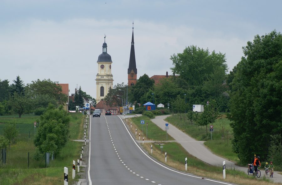 Uffenheim von Nordwesten mit Blick auf die Stadtkirche