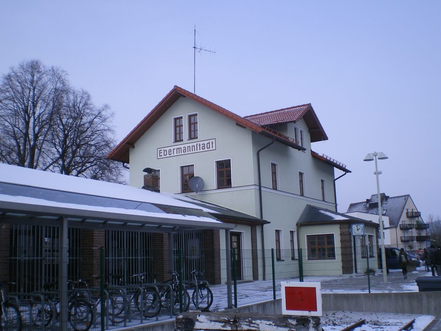 Bahnhof in Ebermannstadt bei Forchheim in Oberfranken
