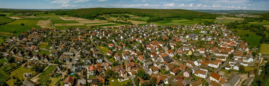 Luftaufnahme von Reundorf, einem Gemeindeteil von Frensdorf im Landkreis Bamberg