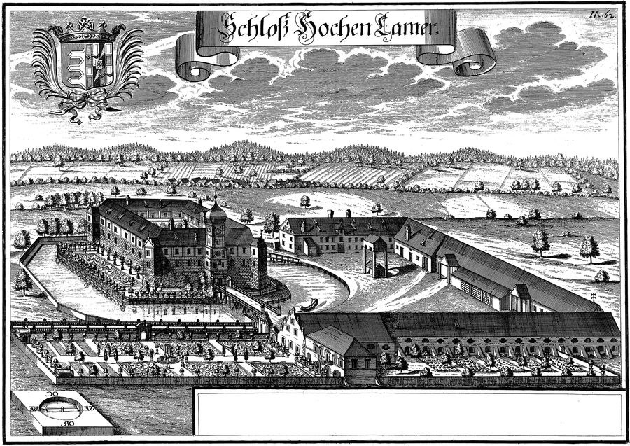 Historischer Kupferstich von Schloss Hohenkammer