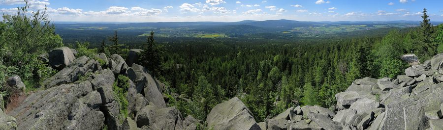 Blick vom Gipfel der Kösseine über das Hohe Fichtelgebirge