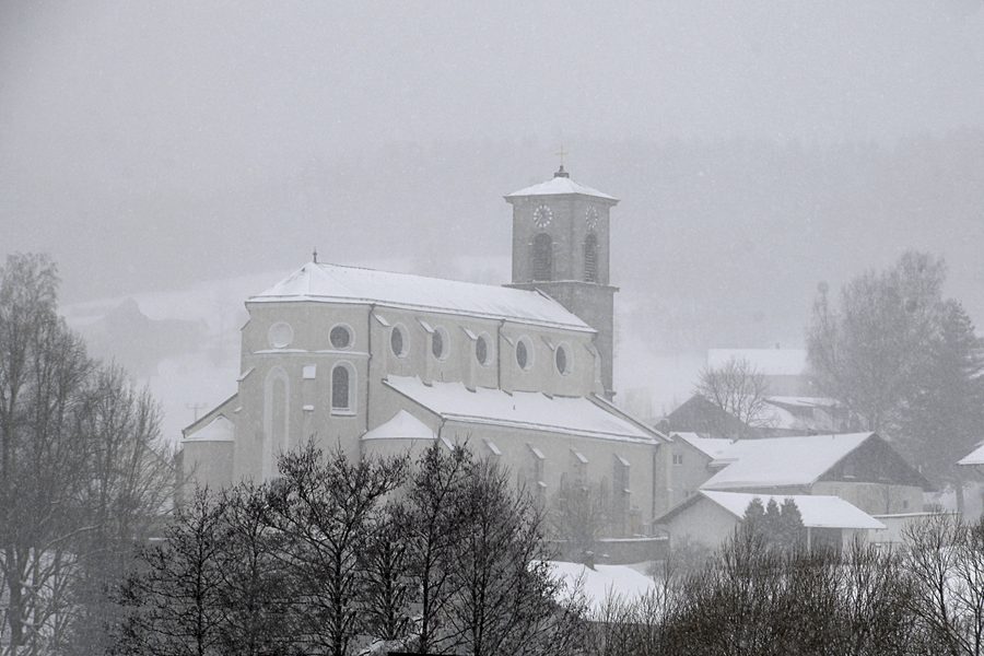 Pfarrkirche St. Anna in Gotteszell, vom Hochstraß aus gesehen