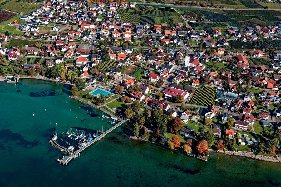 Luftaufnahme von Nonnenhorn am Bodensee