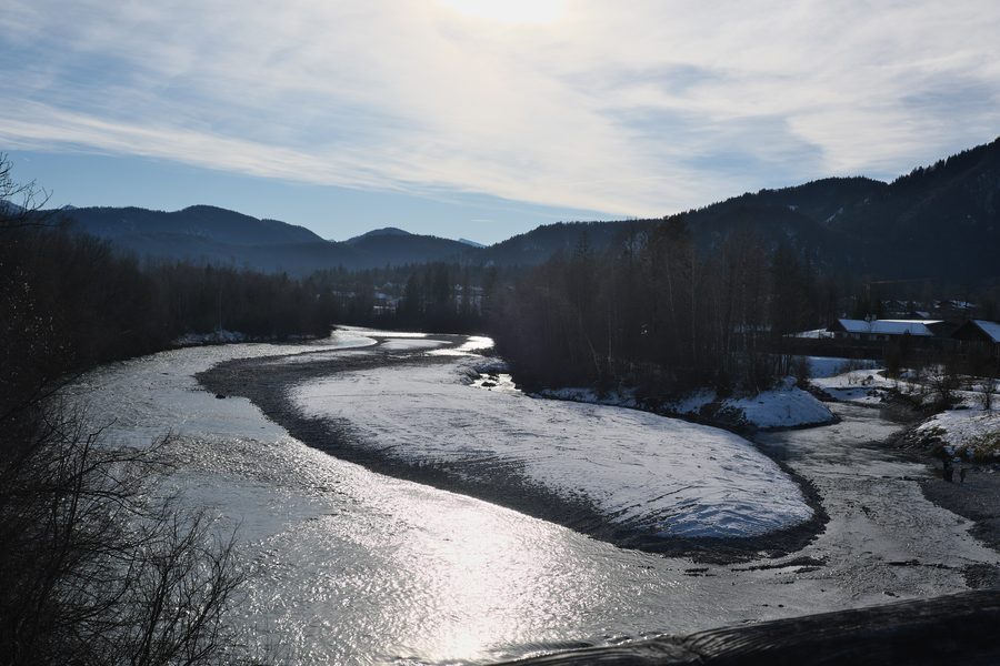 Isar bei Lenggries im Landkreis Bad Tölz-Wolfratshausen