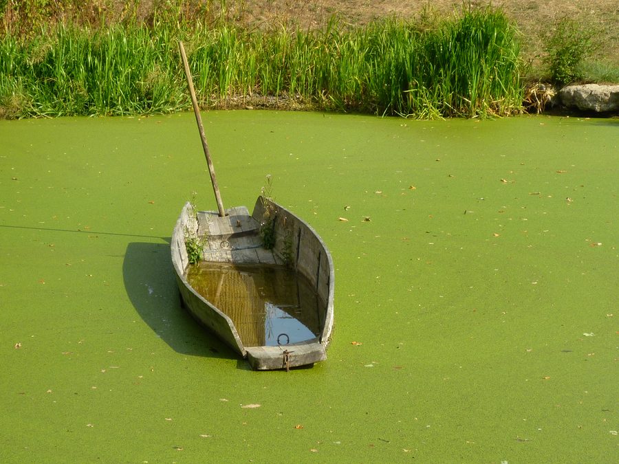 Erhaltene Reste des Karlsgrabens, auch Fossa Carolina genannt, in der Landschaft des Altmühltals
