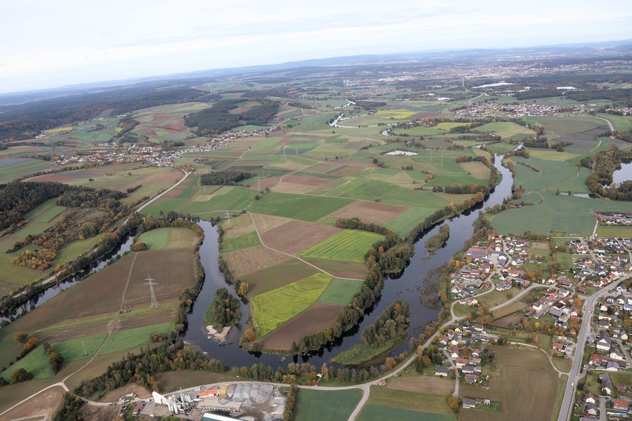 Luftaufnahme von Katzdorf an der Naab in der Stadt Teublitz