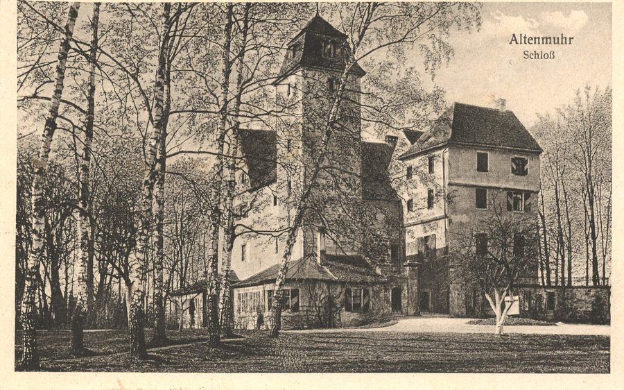 Historische Ansicht von Schloss Altenmuhr in Muhr am See