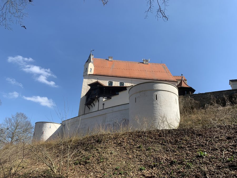 Außenansicht der Mindelburg in Mindelheim