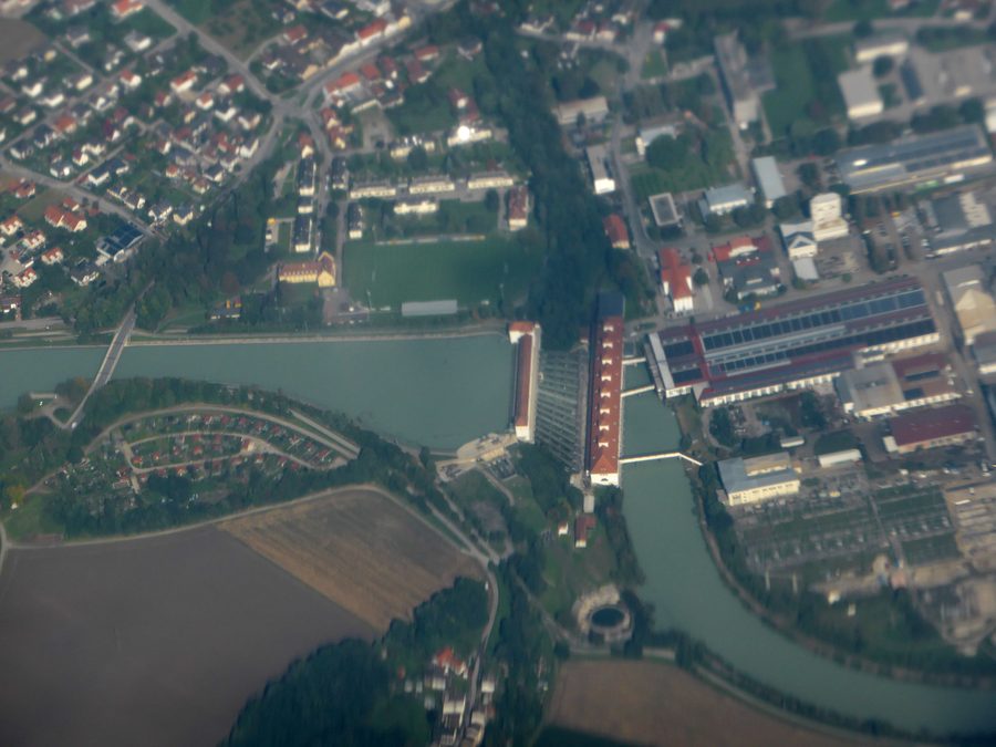 Innkraftwerk in Töging am Inn am Innkanal