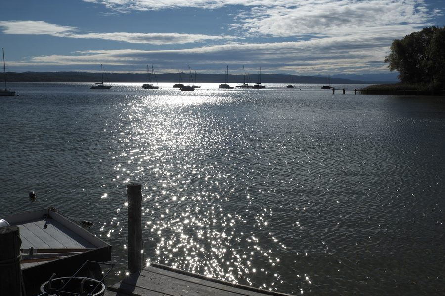 Ammersee bei Utting am Ammersee mit Segelbooten