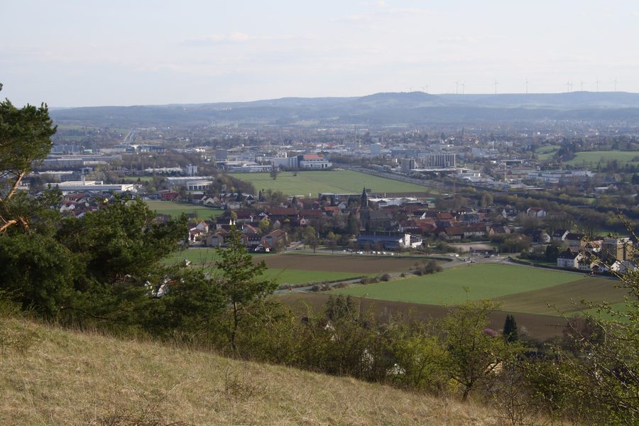 Bindlach und Bayreuth vom Bindlacher Berg aus gesehen