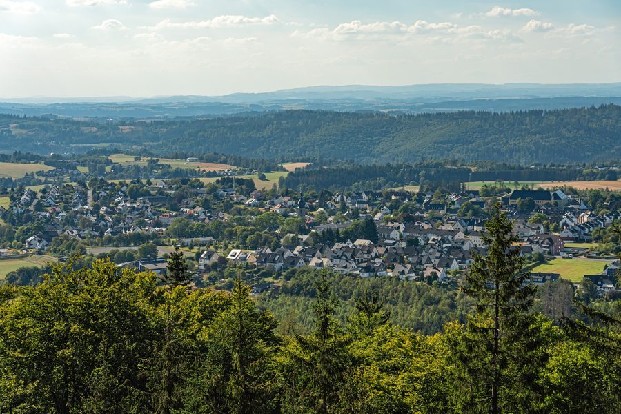 Schwarzenbach am Wald, vom Döbraberg aus fotografiert