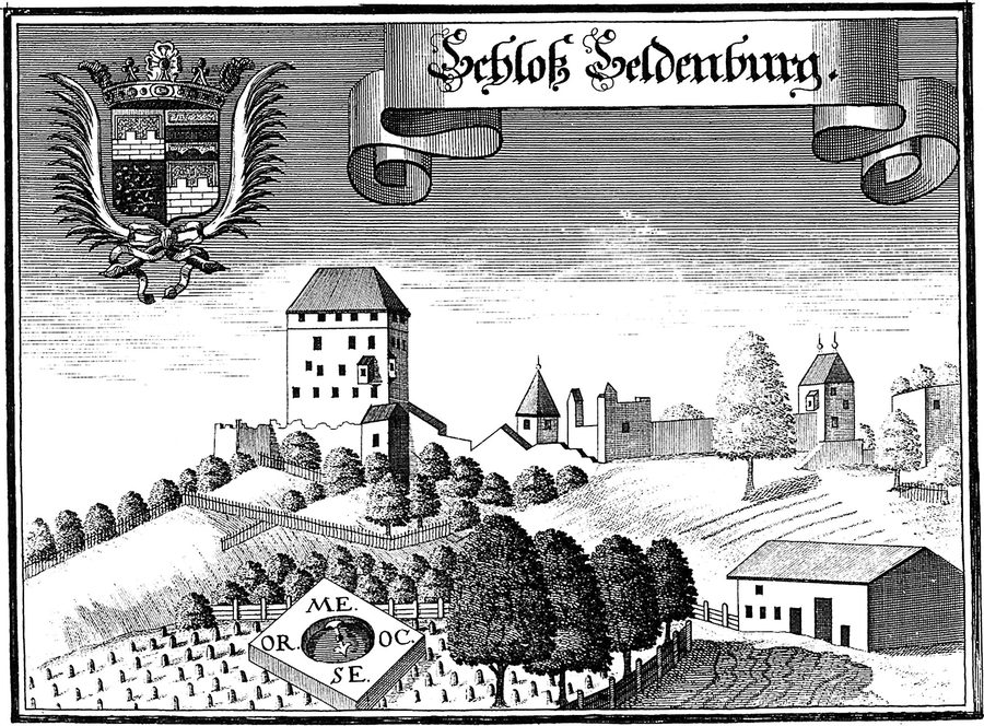 Historischer Kupferstich der Saldenburg