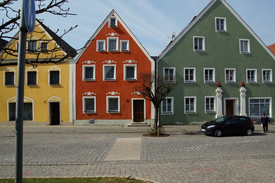 Stadtplatz in Velburg in der Oberpfalz