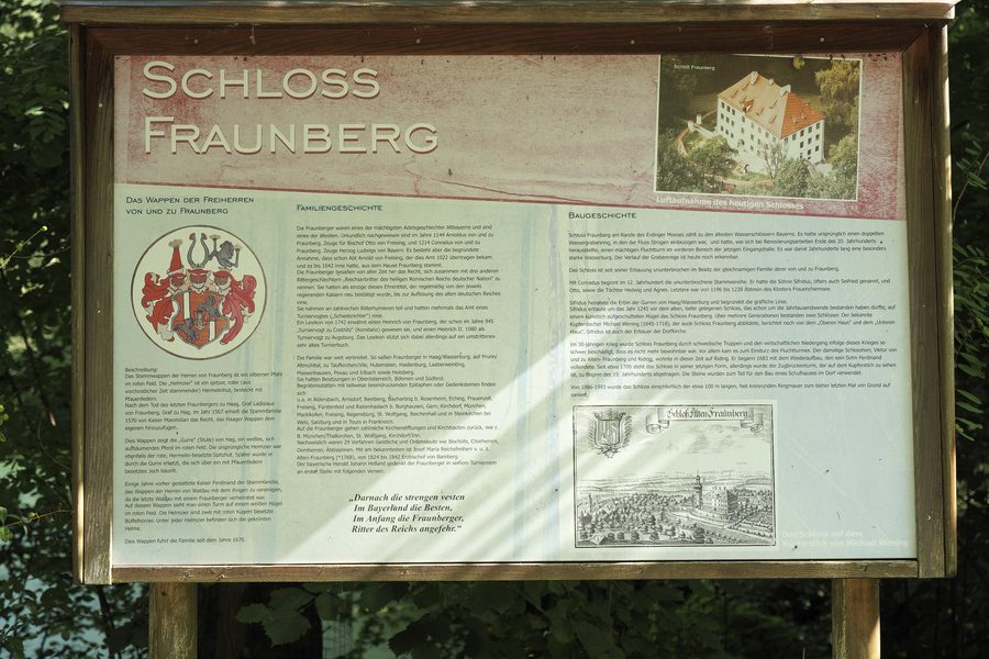 Wasserschloss Schloss Fraunberg in Fraunberg im Landkreis Erding