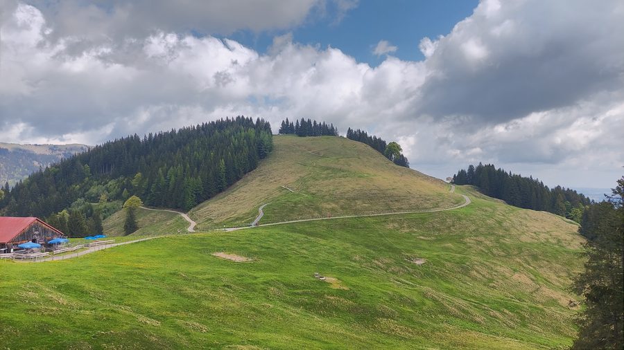 Blick auf das Ofterschwanger Horn von Süden