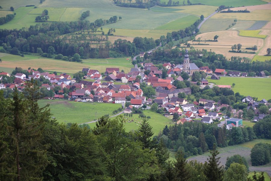 Seibelsdorf, Ortsteil von Marktrodach, von der Radspitze aus gesehen