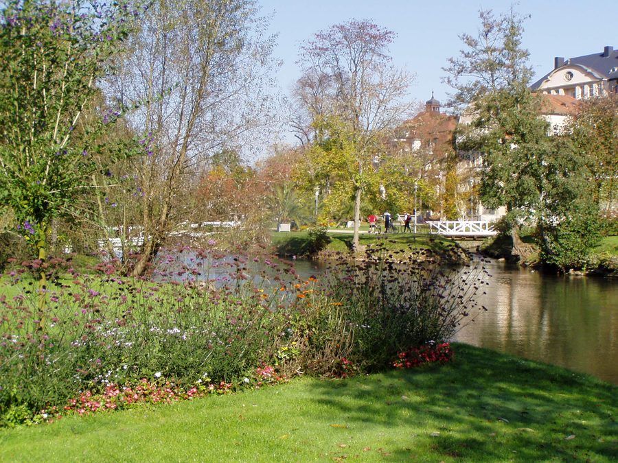 Die Fränkische Saale in Bad Kissingen