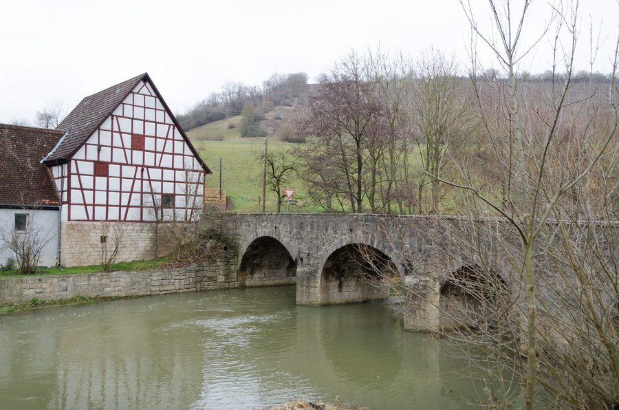 Tauberbrücke in Tauberzell über der Tauber