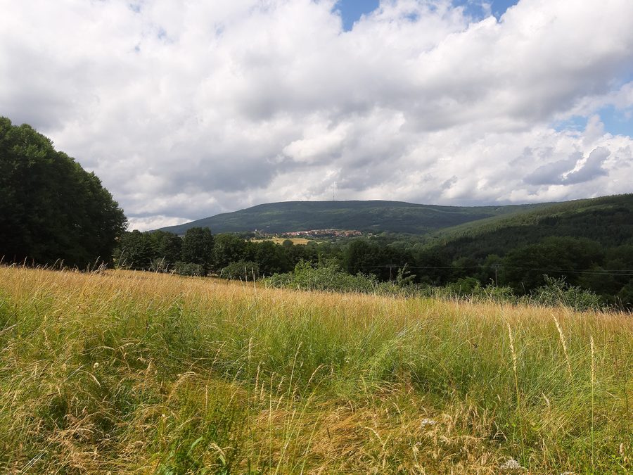 Blick über Sandberg zum Kreuzberg in der Bayerischen Rhön