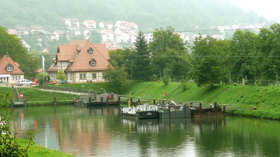 Hasloch mit fluvialen Anlagen am Main in Unterfranken