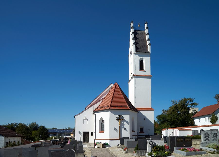 Katholische Filialkirche St. Margaretha in Rattenbach-Rimbach, Ansicht von Osten